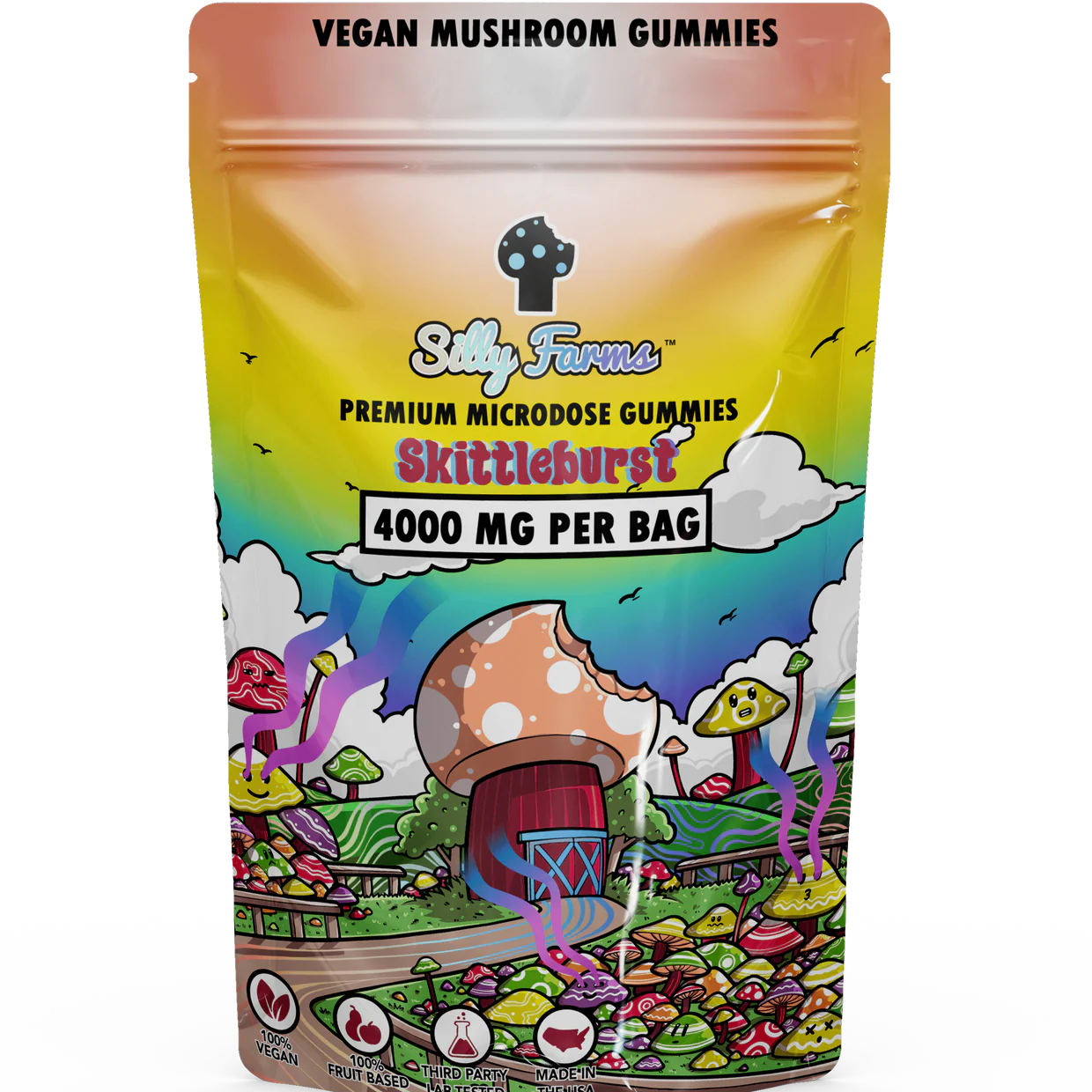 silly farms gummies,silly farms mushroom gummies,Silly Farms Gummies Skittleburs