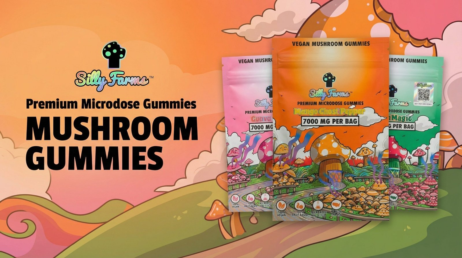 silly farms gummies,silly farms mushroom gummies