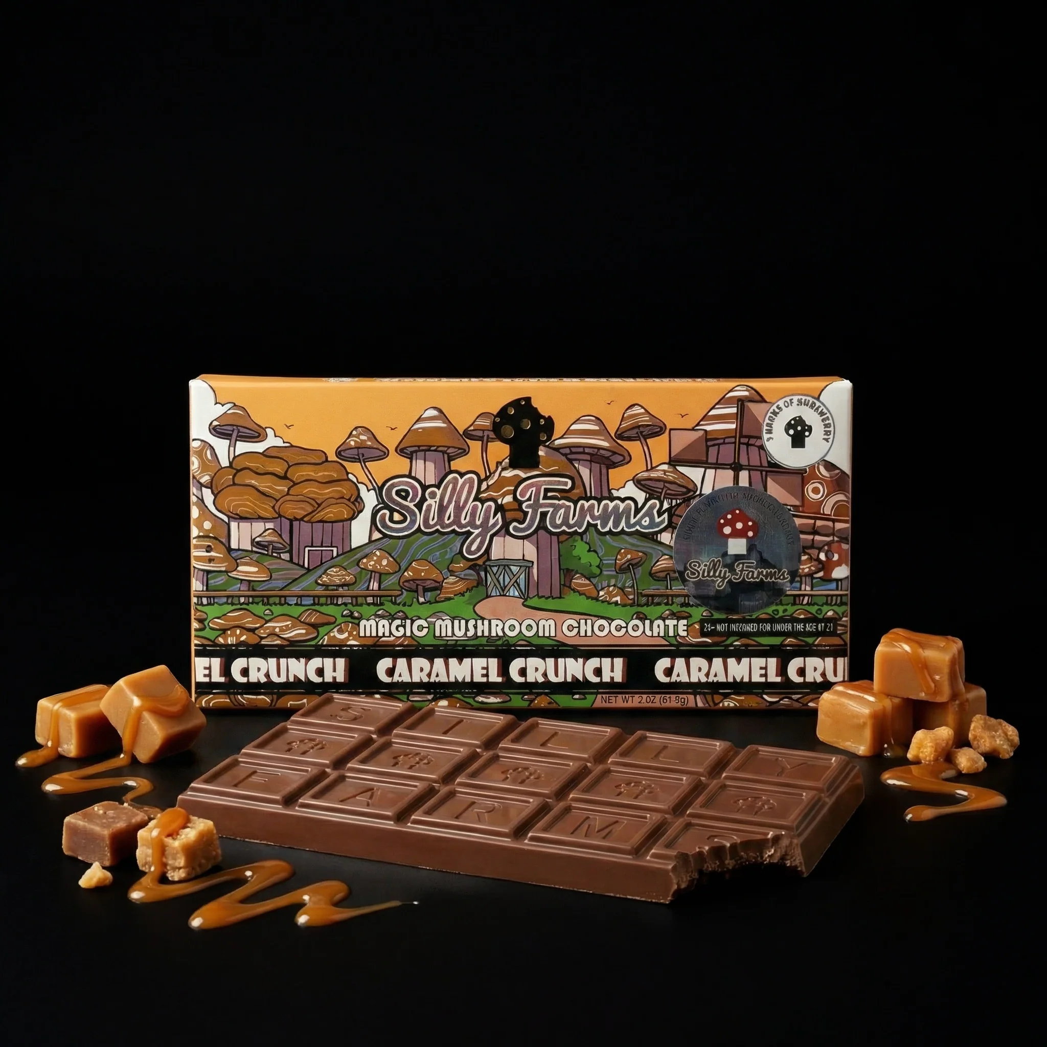 Silly Farms Caramel Crunch,Silly Farms,Silly Farms Mushroom Chocolate