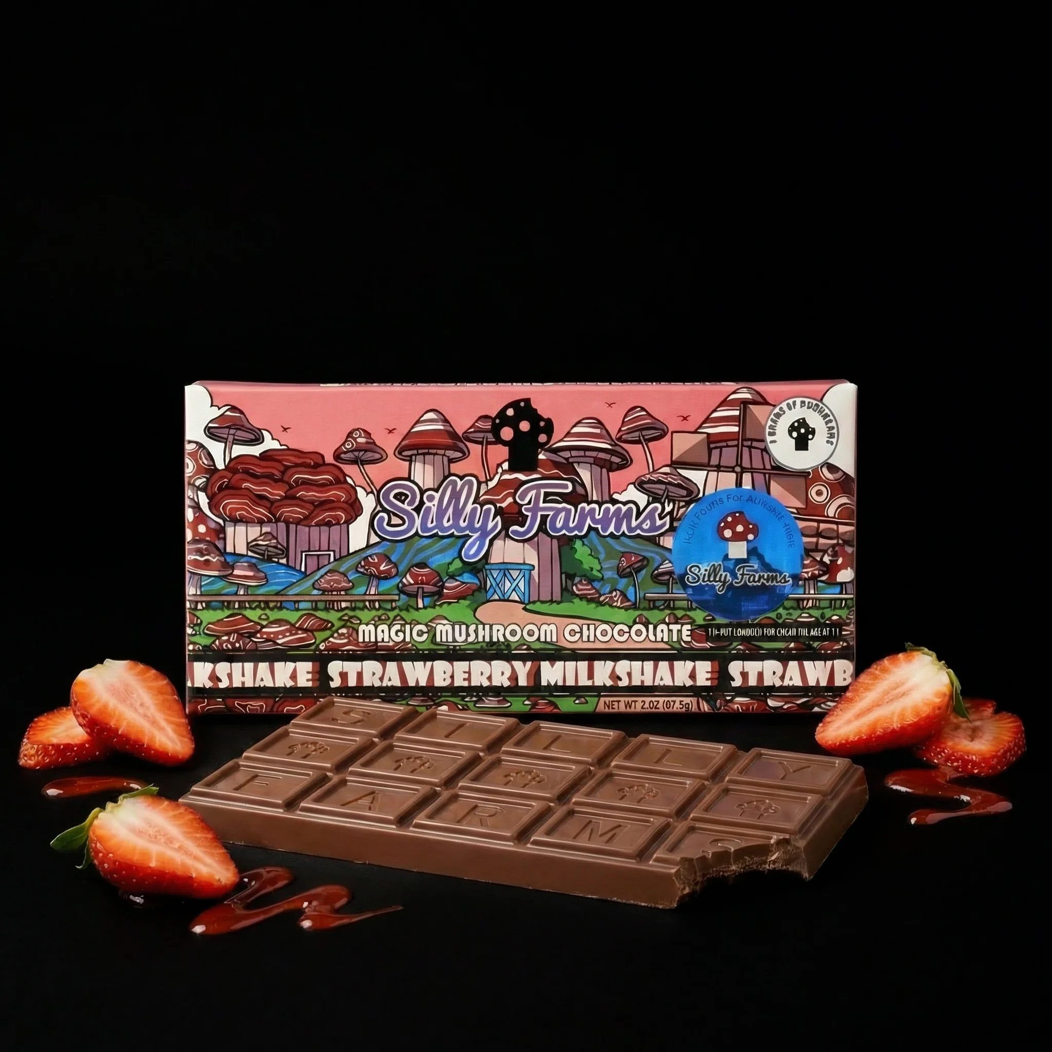 Silly Farms STRAWBERRY MILKSHAKE Mushroom 7g Bar